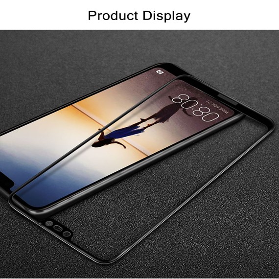 Microsonic Huawei P20 Lite Tam Kaplayan Temperli Cam Ekran koruyucu Kırılmaz Film Siyah 5