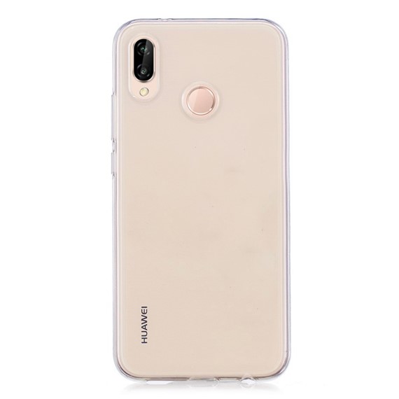 Microsonic Huawei P20 Lite Kılıf Transparent Soft Beyaz 1