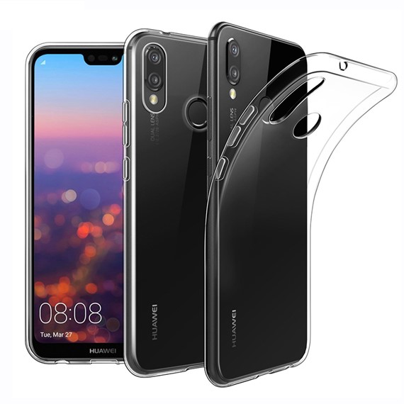 Microsonic Huawei P20 Lite Kılıf Transparent Soft Beyaz 2