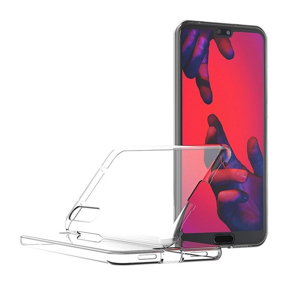 Microsonic Huawei P20 Pro Kılıf 6 tarafı tam full koruma 360 Clear Soft Şeffaf 5