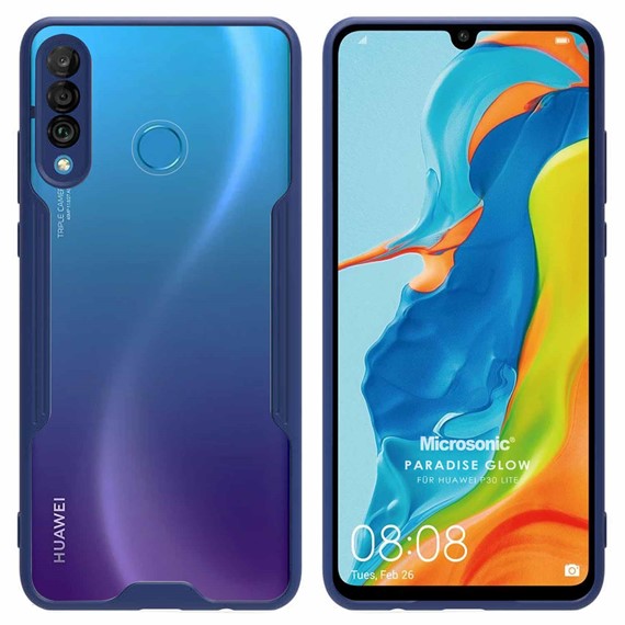 Microsonic Huawei P30 Lite Kılıf Paradise Glow Lacivert 1