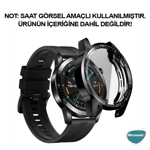 Microsonic Huawei Watch GT2 46mm Kılıf Matte Premium Slim WatchBand Siyah 2