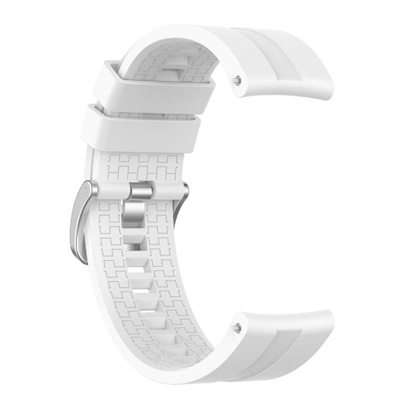 Microsonic Oppo Watch 41mm Kordon Silicone RapidBands Beyaz Siyah Pimli 1