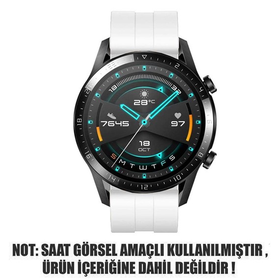 Microsonic Samsung Galaxy Watch 3 45mm Kordon Silicone RapidBands Beyaz 2