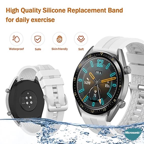 Microsonic Samsung Galaxy Watch 42mm Kordon Silicone RapidBands Kırmızı 4