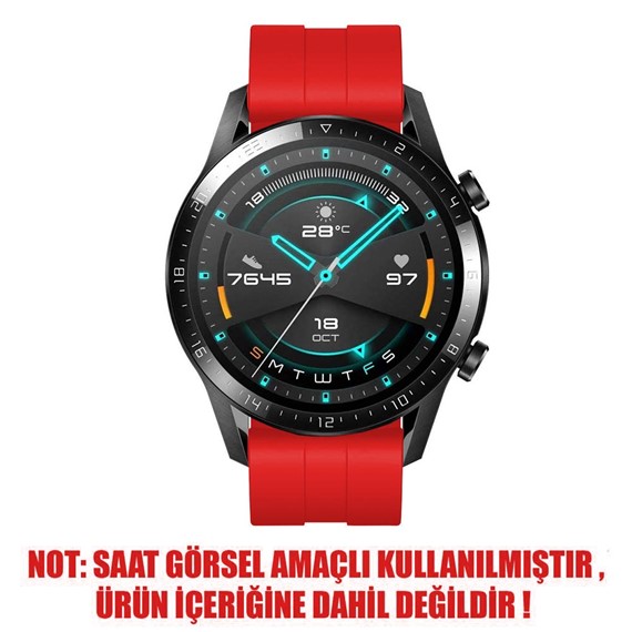 Microsonic Samsung Galaxy Watch 42mm Kordon Silicone RapidBands Kırmızı 2