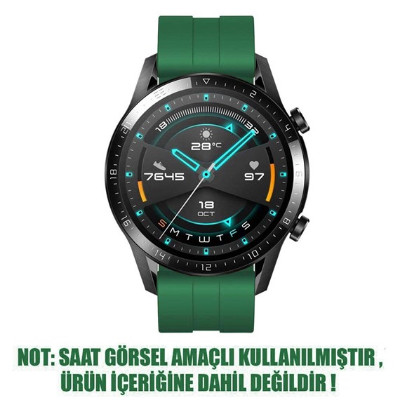 Microsonic Samsung Galaxy Watch 46mm Kordon Silicone RapidBands Koyu Yeşil 2