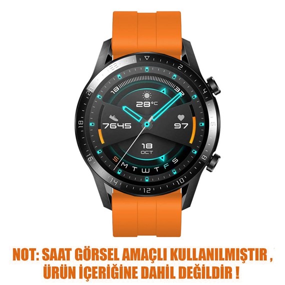 Microsonic Samsung Gear S3 Frontier Kordon Silicone RapidBands Turuncu 2