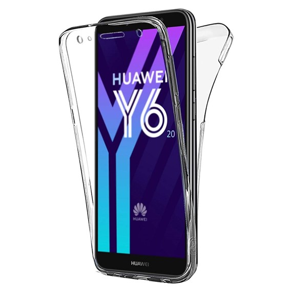 Microsonic Huawei Y6 2018 Kılıf 6 tarafı tam full koruma 360 Clear Soft Şeffaf 1