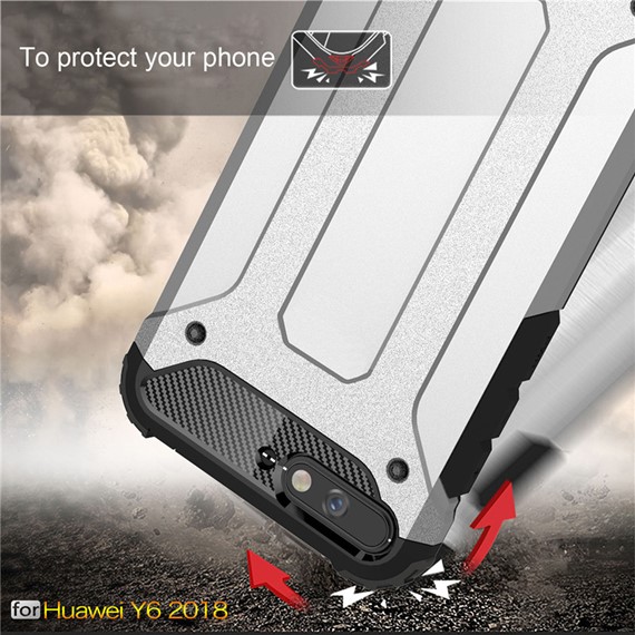 Microsonic Huawei Y6 2018 Kılıf Rugged Armor Gold 3