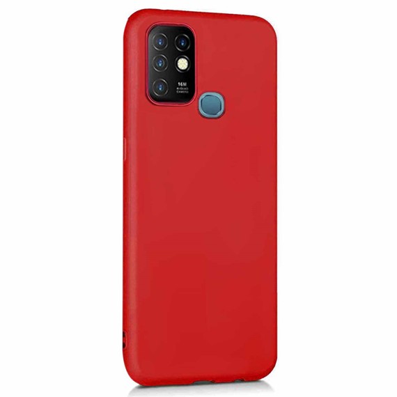 Microsonic Matte Silicone Infinix Hot 10 Kılıf Kırmızı 2