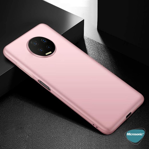 Microsonic Matte Silicone Infinix Note 7 Kılıf Mavi 3