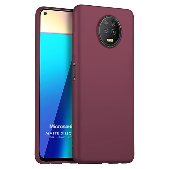 Microsonic Matte Silicone Infinix Note 7 Kılıf Mor 1