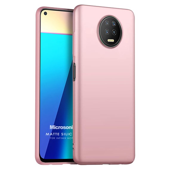 Microsonic Matte Silicone Infinix Note 7 Kılıf Rose Gold 1