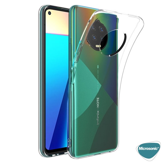 Microsonic Infinix Note 7 Kılıf Transparent Soft Beyaz 3