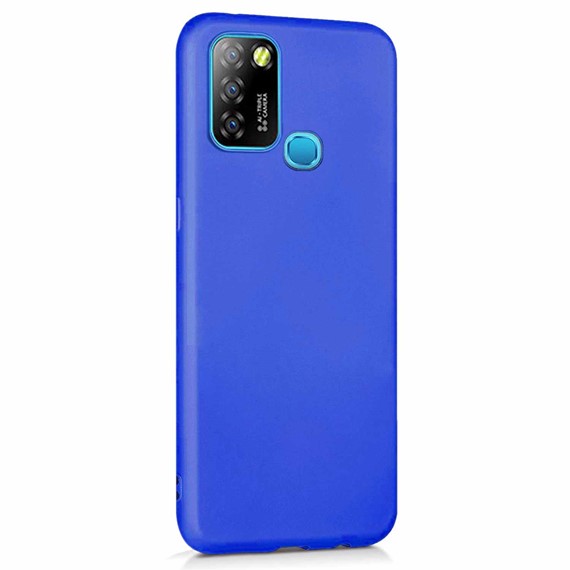 Microsonic Matte Silicone Infinix Smart 5 Kılıf Mavi 2