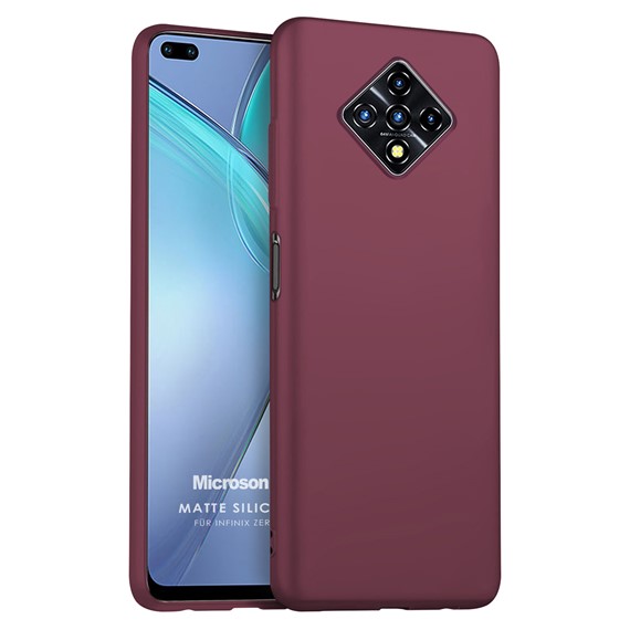 Microsonic Matte Silicone Infinix Zero 8 Kılıf Mor 1