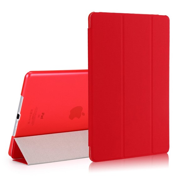 Microsonic Apple iPad 9 7 2018 A1893-A1954 Smart Case ve arka Kılıf Kırmızı 1