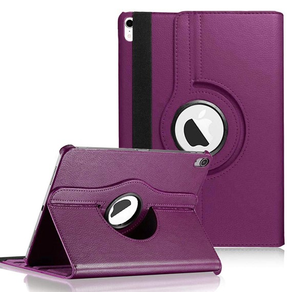 Microsonic Apple iPad Mini 7 Kılıf A2993-A2995 360 Rotating Stand Deri Mor 1