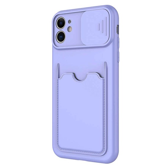 Microsonic Apple iPhone 11 Kılıf Inside Card Slot Lila 2