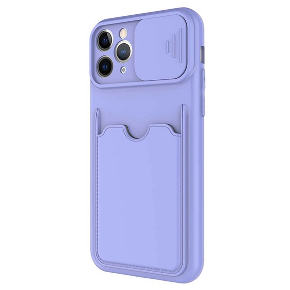 Microsonic Apple iPhone 11 Pro Kılıf Inside Card Slot Lila 2