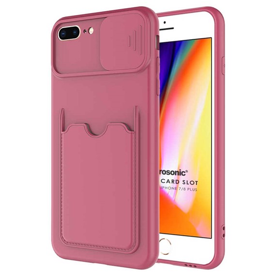 Microsonic Apple iPhone 8 Plus Kılıf Inside Card Slot Mürdüm 1