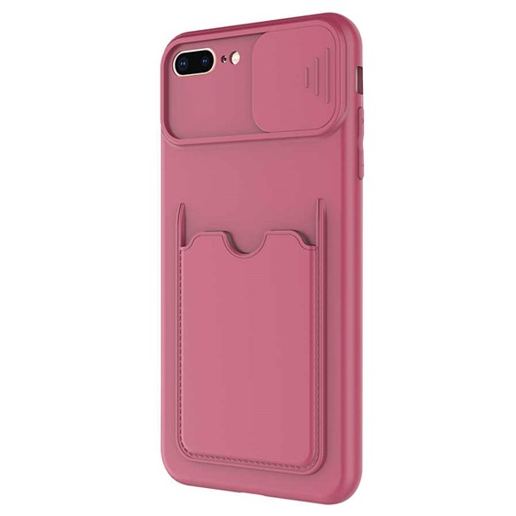 Microsonic Apple iPhone 8 Plus Kılıf Inside Card Slot Mürdüm 2
