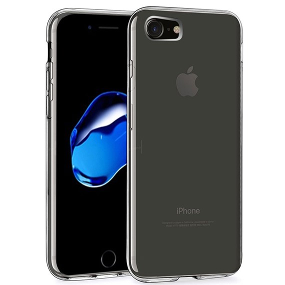 Microsonic iPhone 7 Kılıf Transparent Soft Beyaz 1