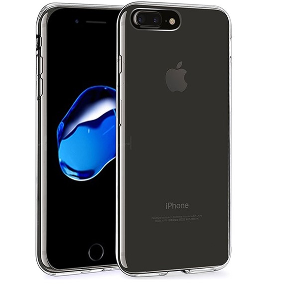 Microsonic iPhone 8 Plus Kılıf Transparent Soft Beyaz 1