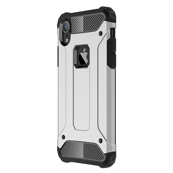 Microsonic Apple iPhone XR 6 1 Kılıf Rugged Armor Gümüş 2