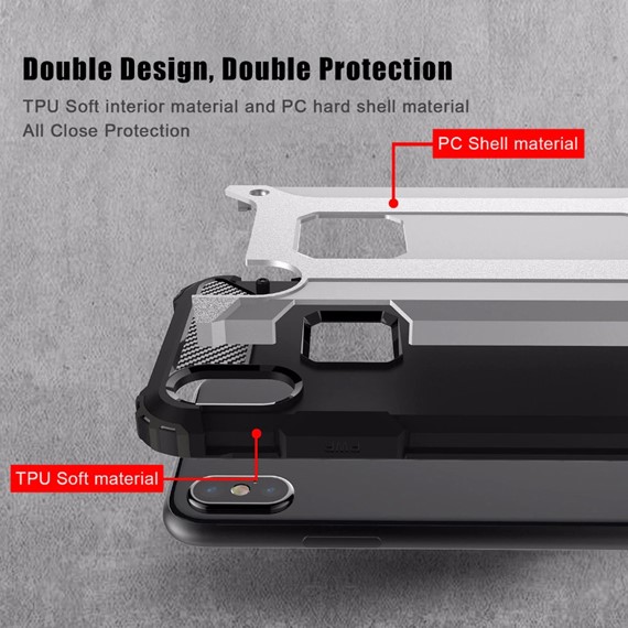Microsonic Apple iPhone XS Max 6 5 Kılıf Rugged Armor Kırmızı 4