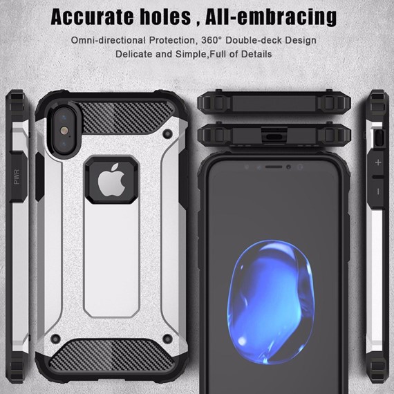 Microsonic Apple iPhone XS Max 6 5 Kılıf Rugged Armor Rose Gold 5