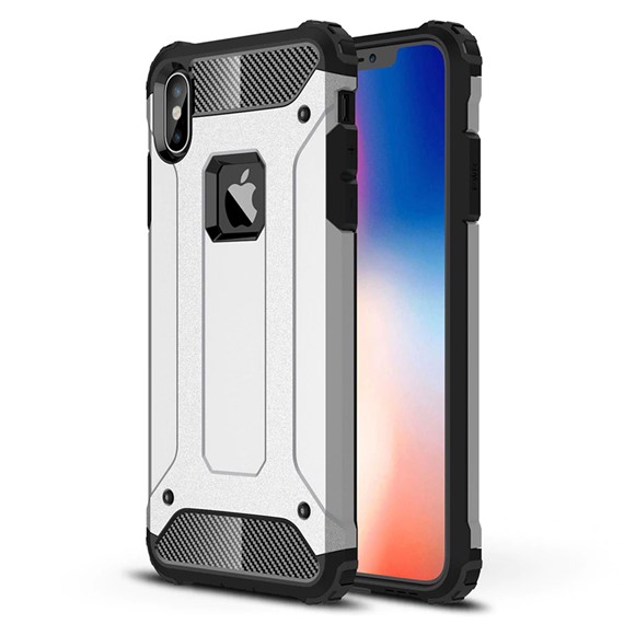 Microsonic Apple iPhone XS Max 6 5 Kılıf Rugged Armor Gümüş 1