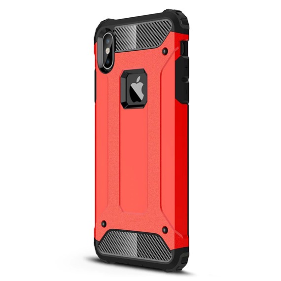 Microsonic Apple iPhone XS Max 6 5 Kılıf Rugged Armor Kırmızı 2