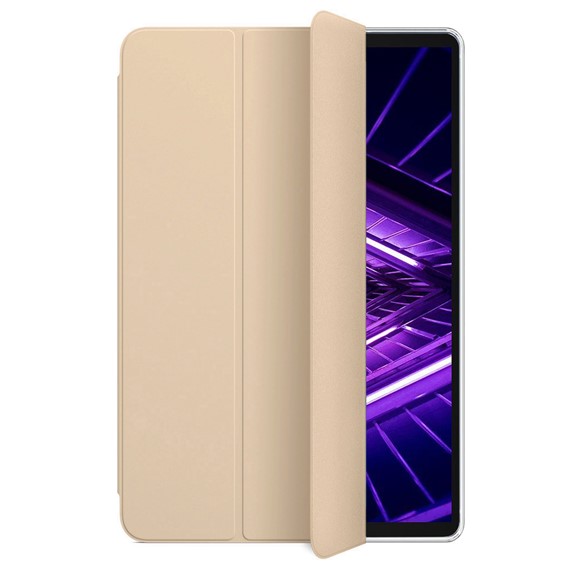 Microsonic Lenovo Tab M10 Plus TB-X606F 10 3 ZA5T0215TR Kılıf Slim Translucent Back Smart Cover Gold 2