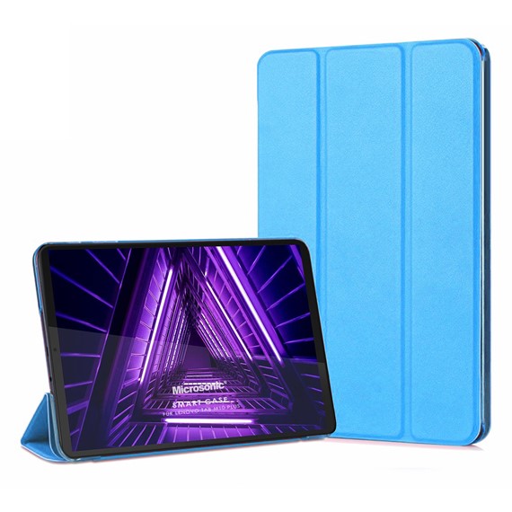 Microsonic Lenovo Tab M10 Plus TB-X606F 10 3 ZA5T0215TR Kılıf Slim Translucent Back Smart Cover Mavi 1