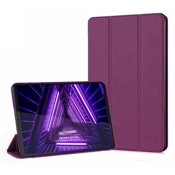 Microsonic Lenovo Tab M10 Plus 3 Nesil 10 6 Kılıf TB-125F-TB-128F Slim Translucent Back Smart Cover Mor 1