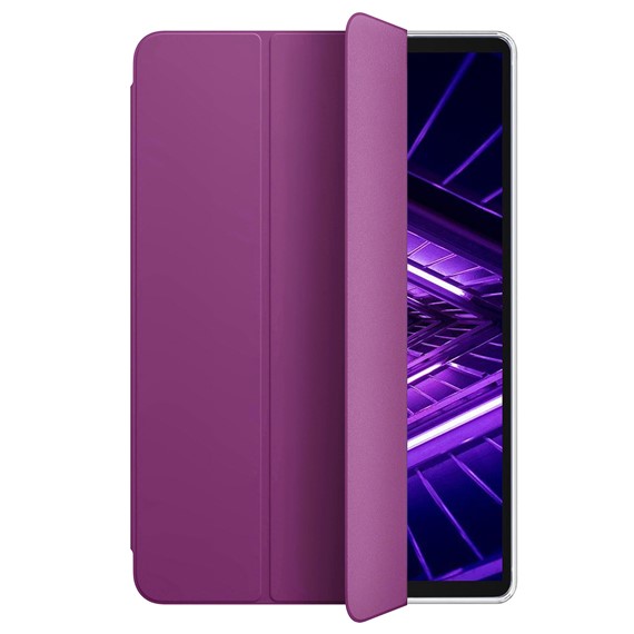 Microsonic Lenovo Tab M10 Plus 3 Nesil 10 6 Kılıf TB-125F-TB-128F Slim Translucent Back Smart Cover Mor 2