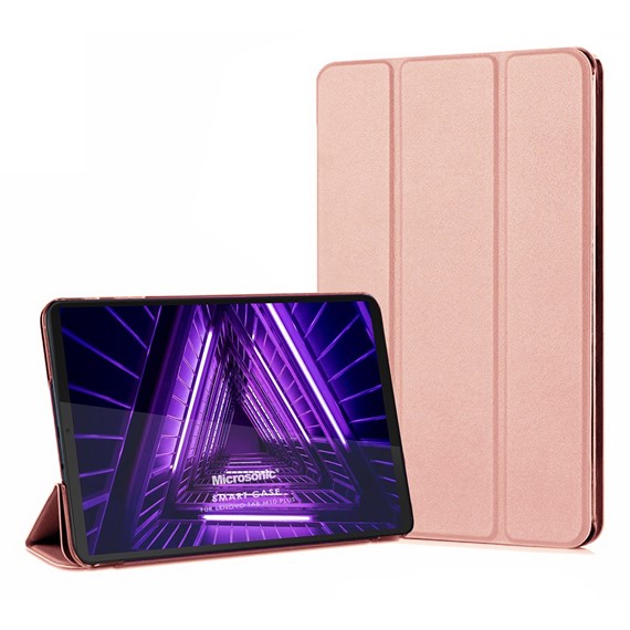 Microsonic Lenovo Tab M10 Plus 3 Nesil 10 6 Kılıf TB-125F-TB-128F Slim Translucent Back Smart Cover Rose Gold 1