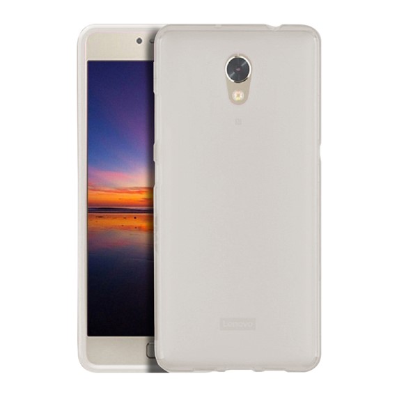 Microsonic Lenovo Vibe P2 Kılıf Transparent Soft Beyaz 1