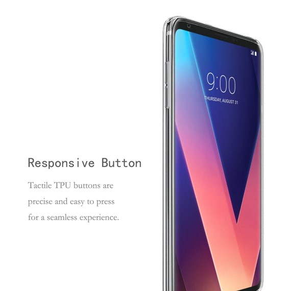 Microsonic LG V30 Kılıf Transparent Soft Beyaz 3