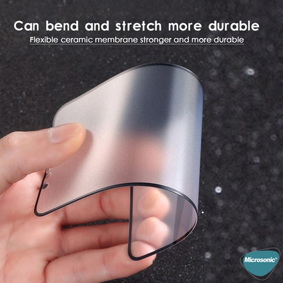 Microsonic General Mobile GM 22 Plus Seramik Matte Flexible Ekran Koruyucu Siyah 4