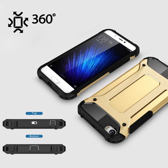 Microsonic Xiaomi Mi5 Prime Kılıf Rugged Armor Mavi 3