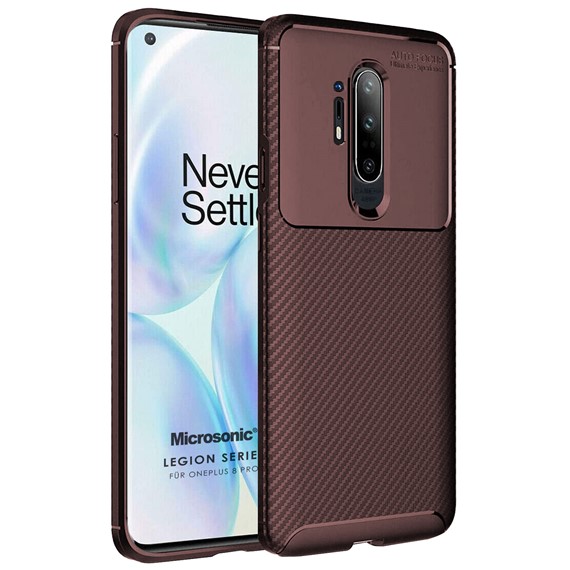 Microsonic OnePlus 8 Pro Kılıf Legion Series Kahverengi 1