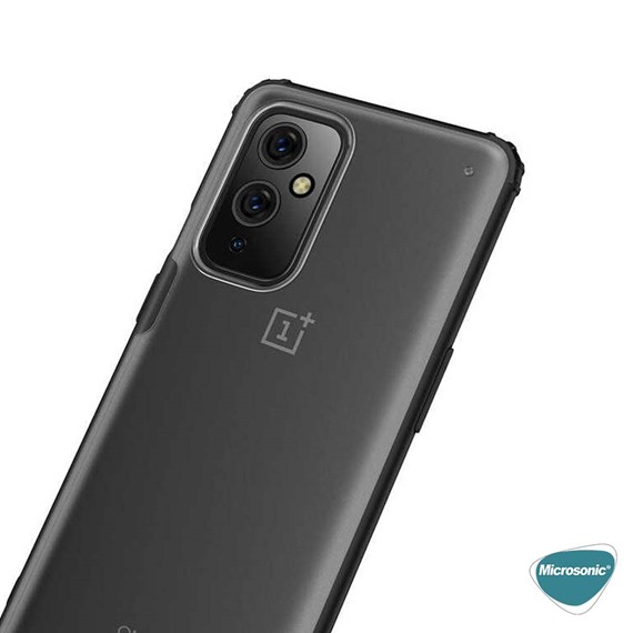 Microsonic OnePlus 9 Kılıf Frosted Frame Yeşil 3