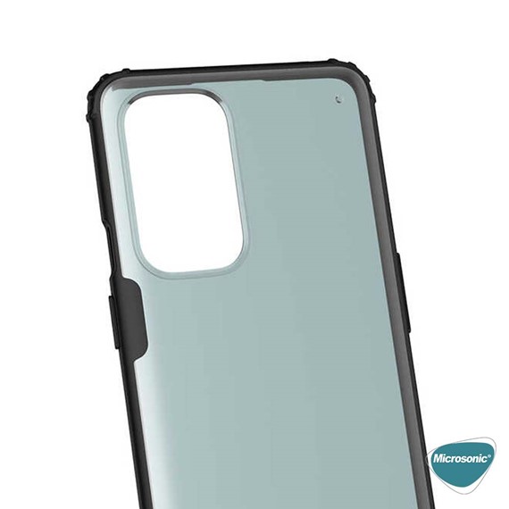 Microsonic OnePlus 9 Kılıf Frosted Frame Kırmızı 4