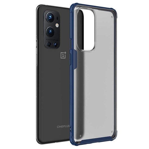 Microsonic OnePlus 9 Pro Kılıf Frosted Frame Lacivert 1