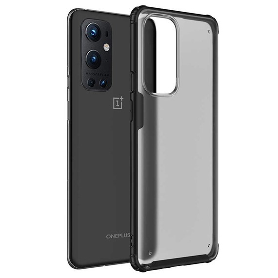 Microsonic OnePlus 9 Pro Kılıf Frosted Frame Siyah 1