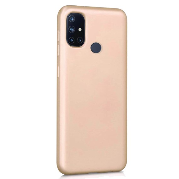 Microsonic Matte Silicone OnePlus Nord N10 5G Kılıf Gold 2