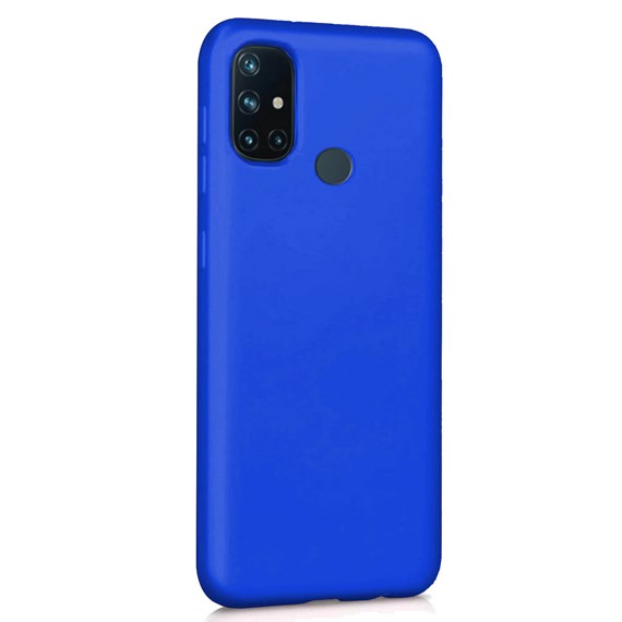 Microsonic Matte Silicone OnePlus Nord N10 5G Kılıf Mavi 2